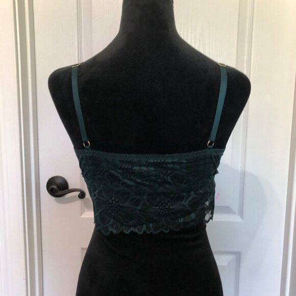 Aerie Lace Longline Bralette Dark Green - Size Large, Stylish & Comfortable NWT - Picture 7 of 8